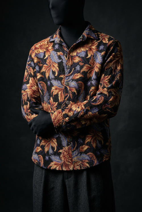 Baroque Bloom Over Shirt – Cotton Collared Over Shirts