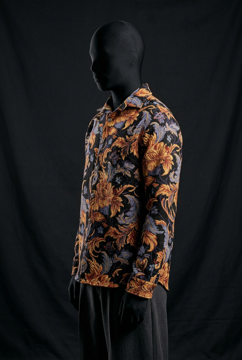 Baroque Bloom Over Shirt – Cotton Collared Over Shirts