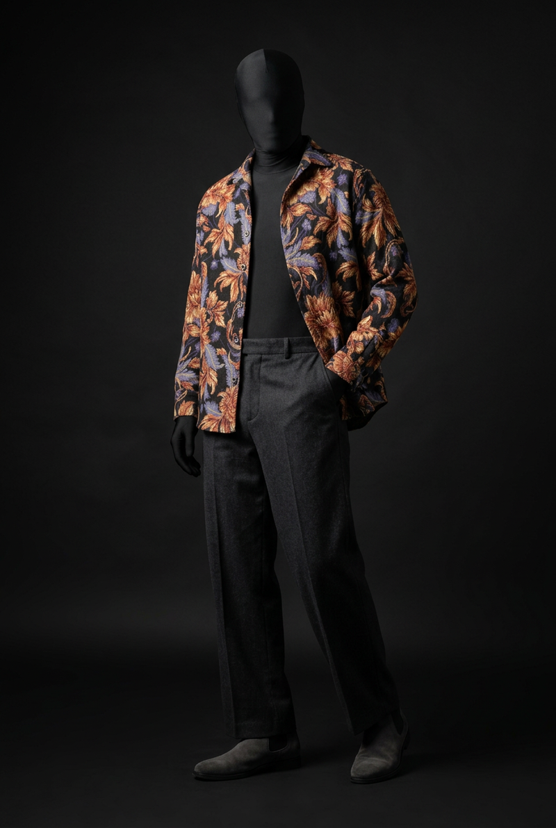 Baroque Bloom Over Shirt – Cotton Collared Over Shirts