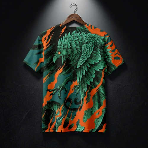 Burning Talon Printed Tee - Bold Streetwear T-Shirt