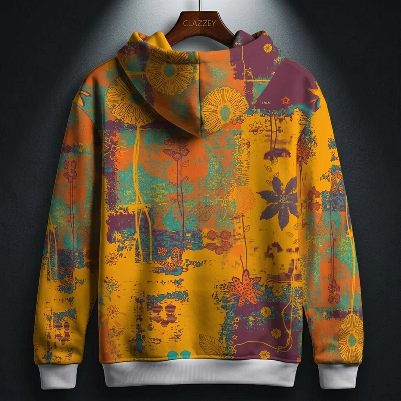 Boho Bloom Printed Hoodie