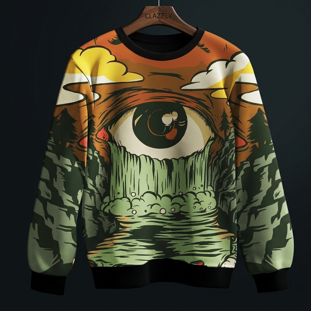 Flowing Wisdom Printed Sweatshirt