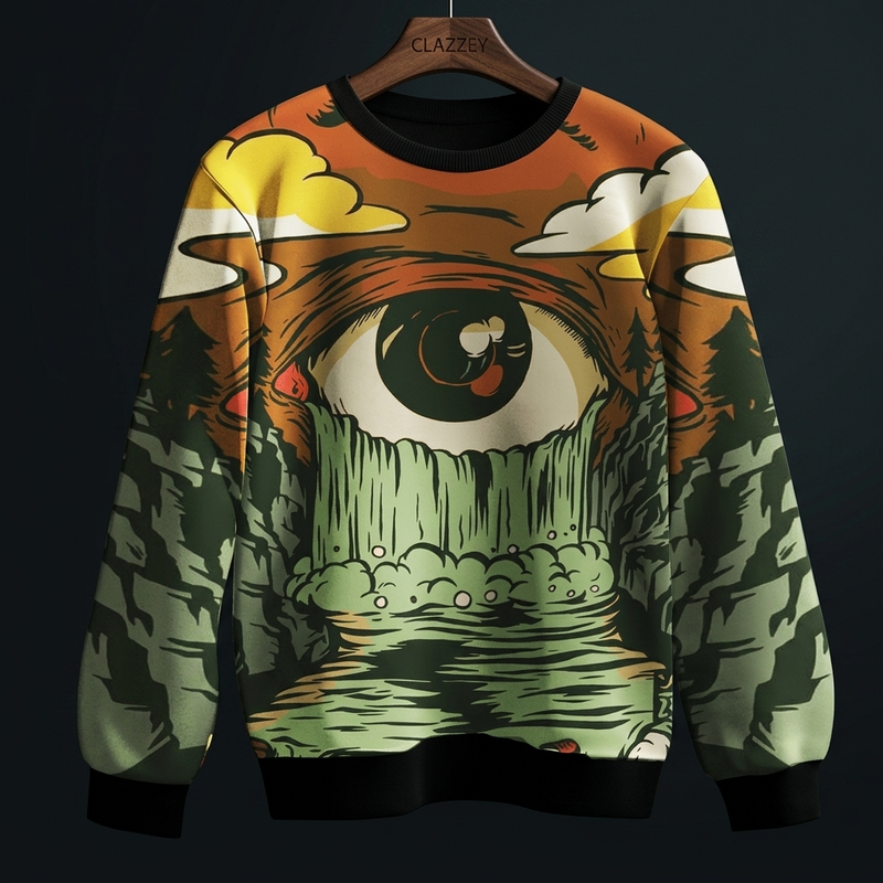 Flowing Wisdom Printed Sweatshirt
