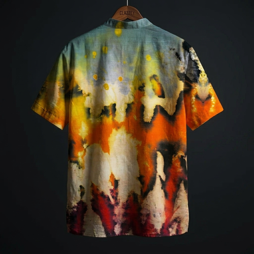 Abstract Fire Short Kurta
