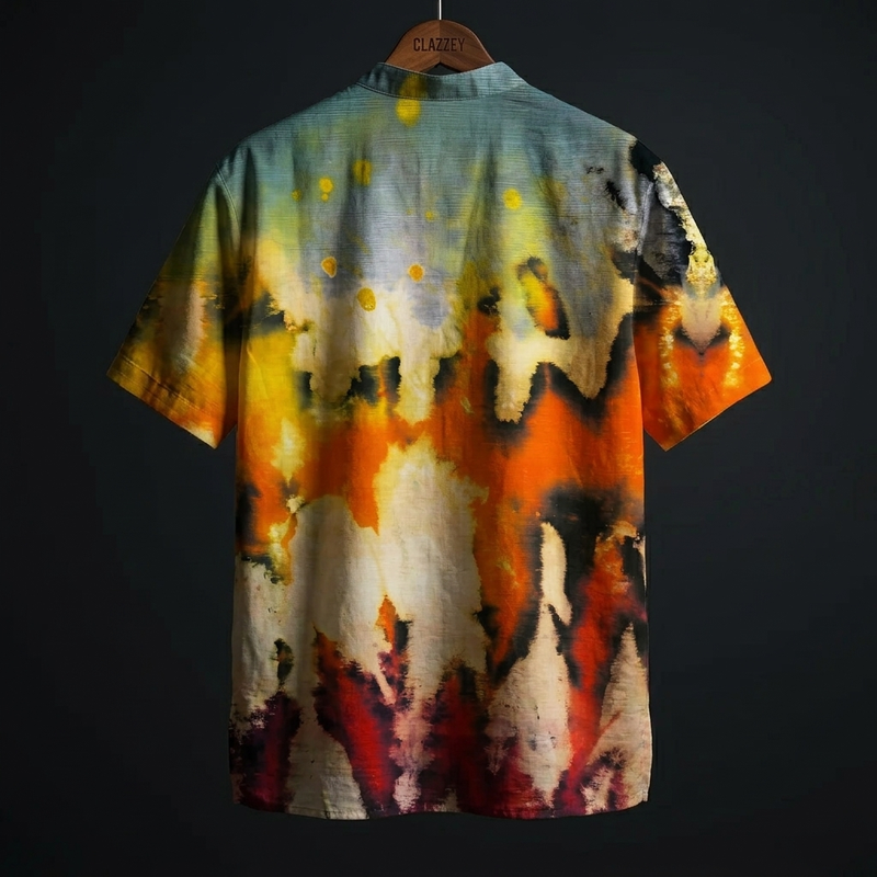 Abstract Fire Short Kurta