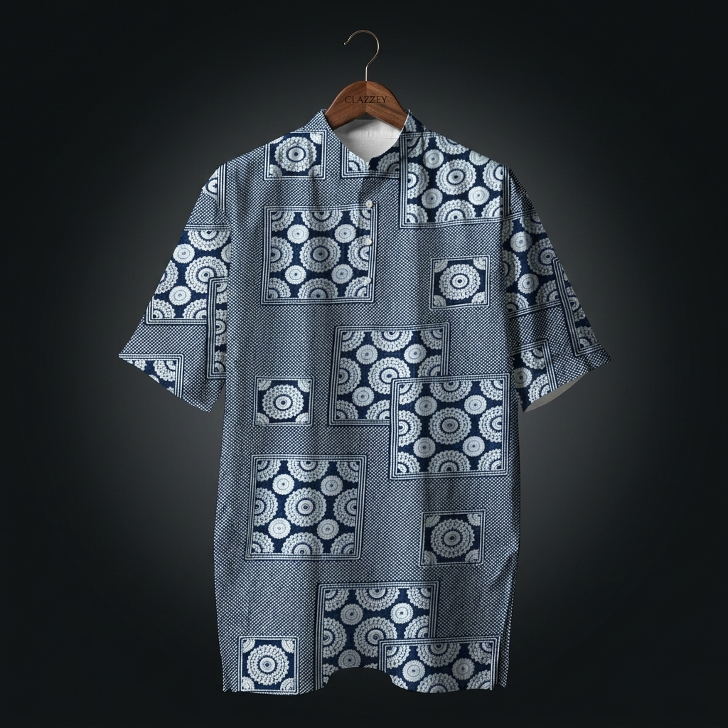 Indigo Mosaic Short Kurta