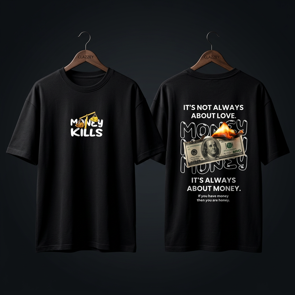 Money Kills Cotton Oversize Tee