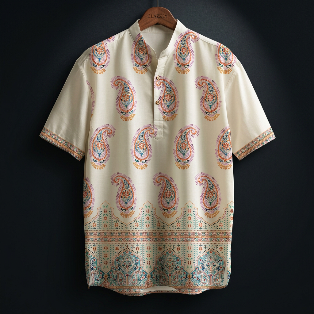 Heritage Charm Short Kurta | Elegant Ethnic Wear for Men