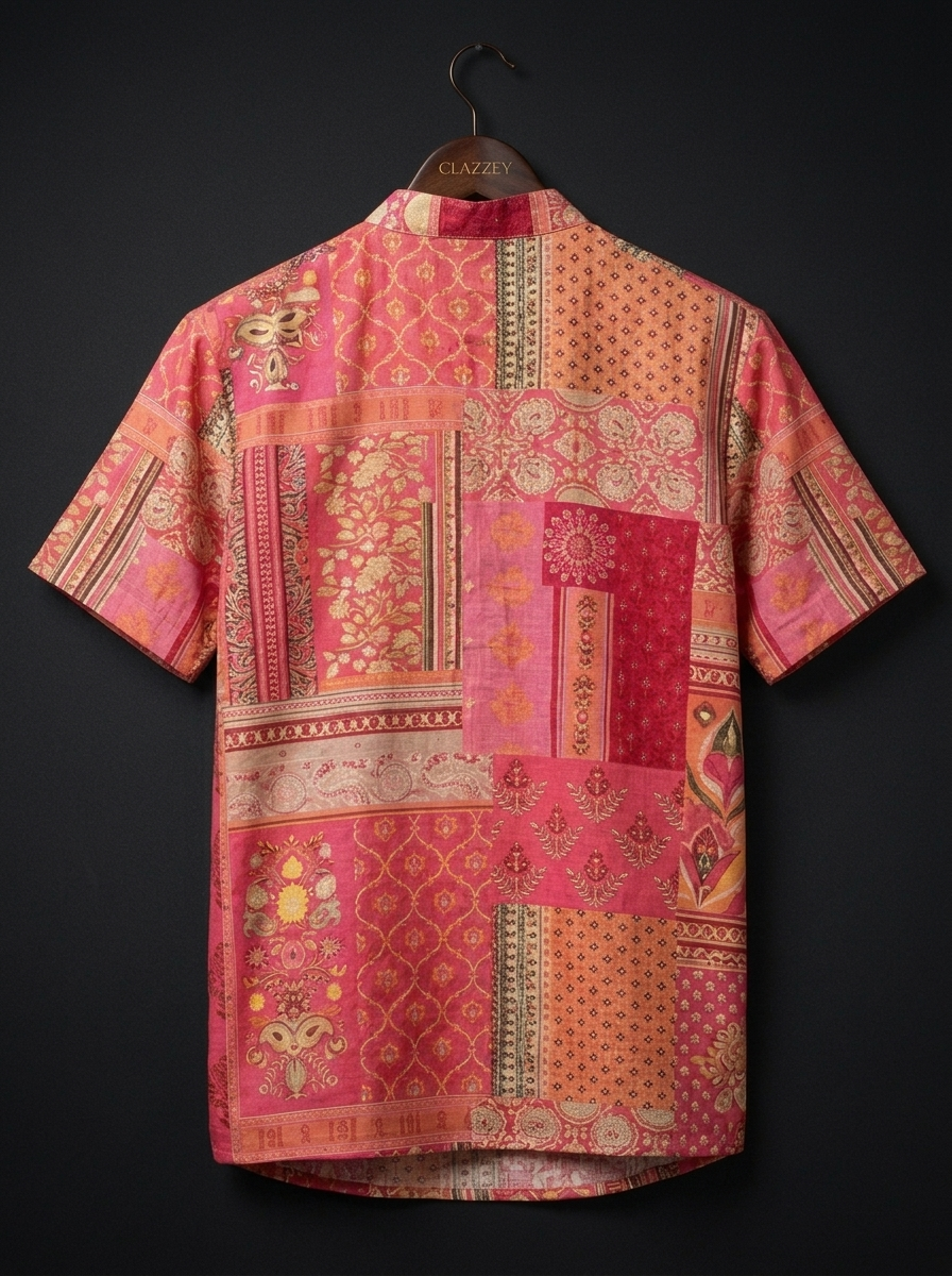 Festive Grace Short Kurta hanging back view
