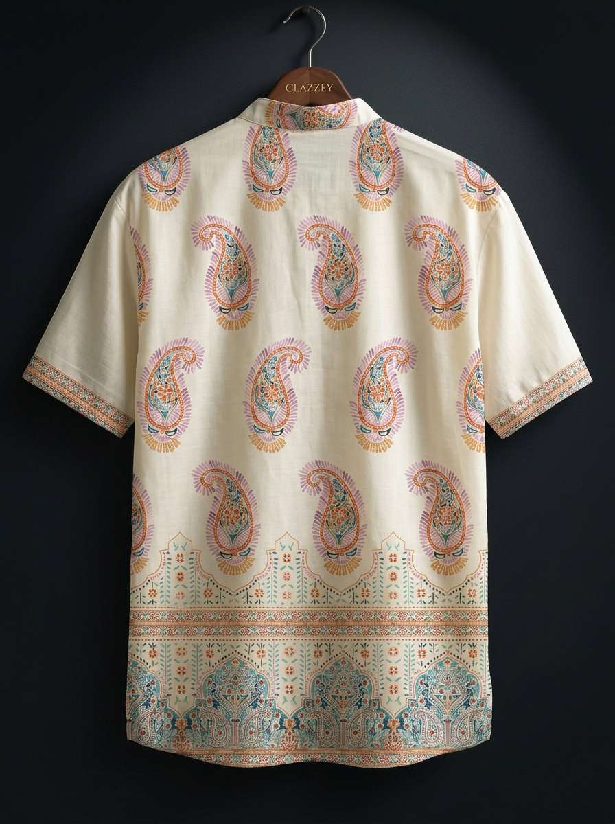 Heritage Charm Short Kurta hanging back view