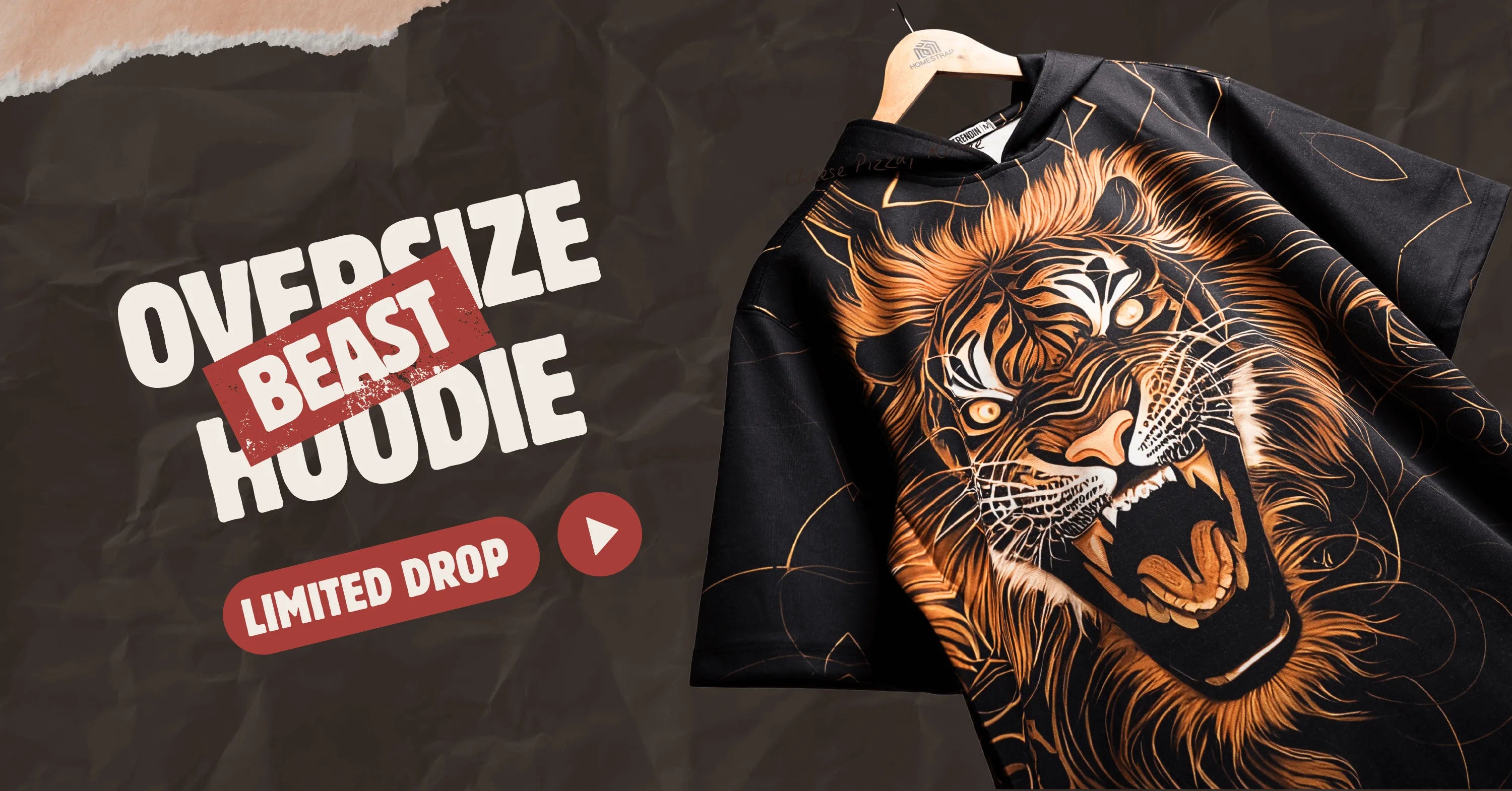 Unleash the Street: Lionstorm Oversized Hoodie