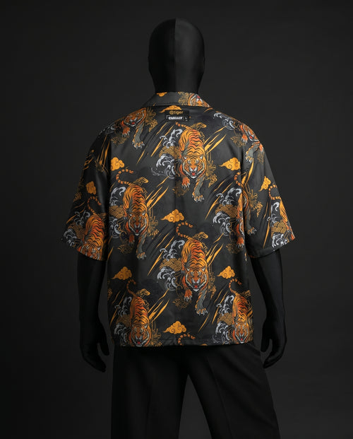 The Rebellion Tiger Boxy-Fit Cuban Shirt
