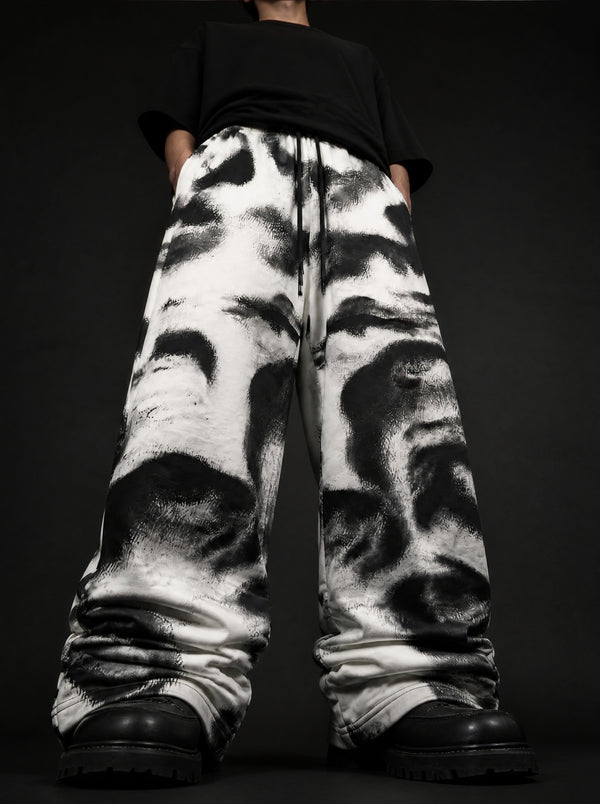 Noir Visage Printed Baggy Pants