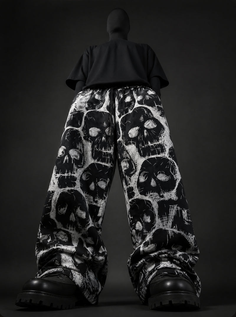 Spectral Skull Printed Baggy Pants