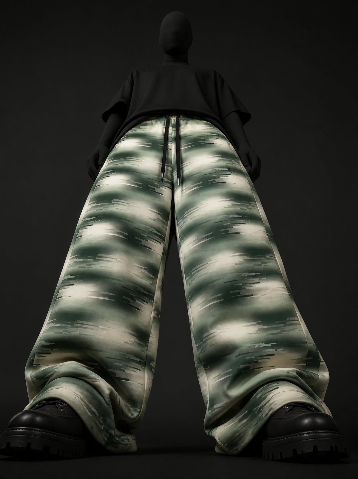 Glitch Moss Baggy Trousers