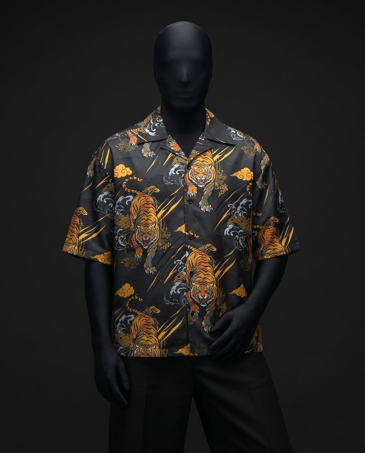 The Rebellion Tiger Boxy-Fit Cuban Shirt