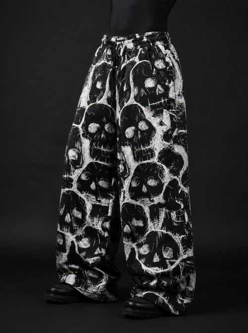 Spectral Skull Printed Baggy Pants