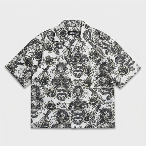 The Tattoo Boxy-Fit Cuban Shirt