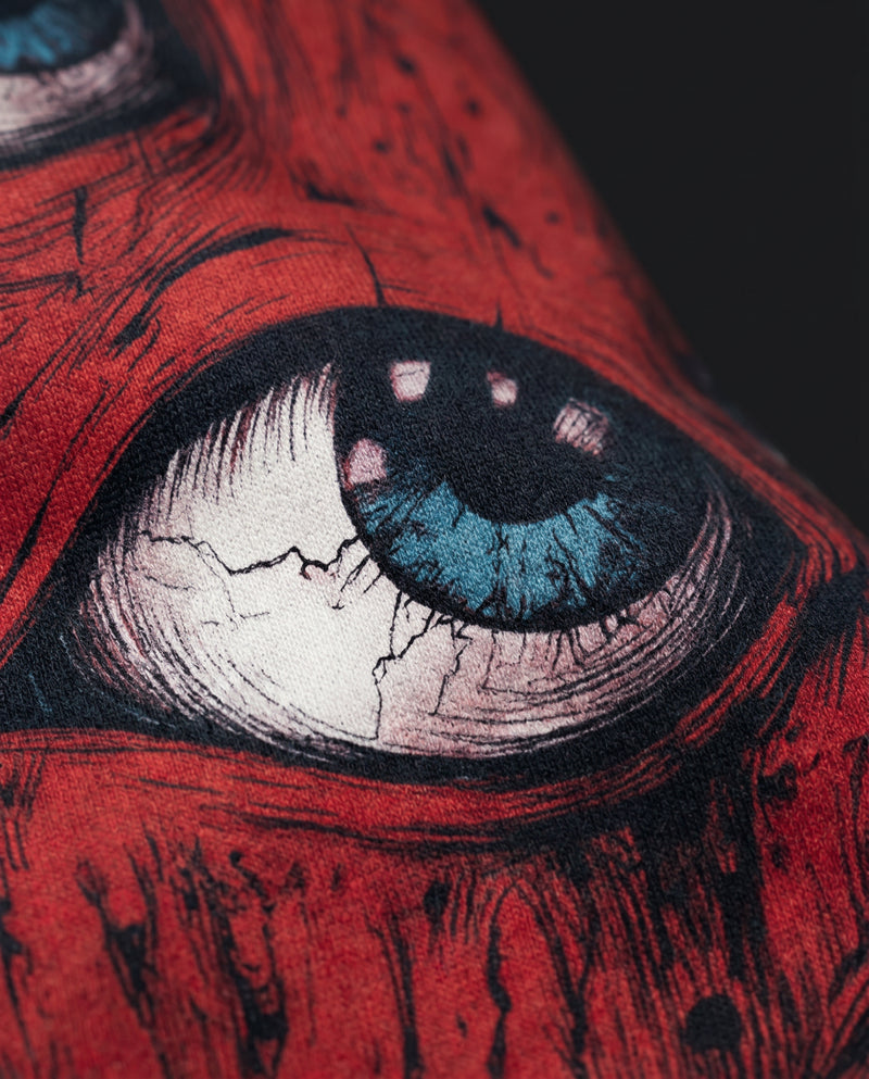 Ocular Crimson Printed Baggy Pants