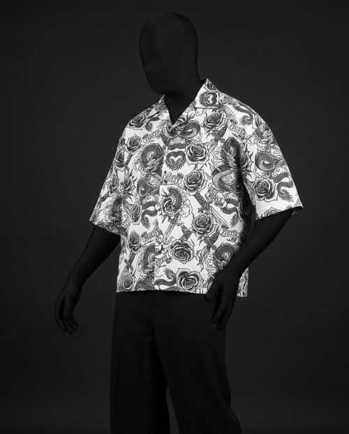 The Tattoo Boxy-Fit Cuban Shirt