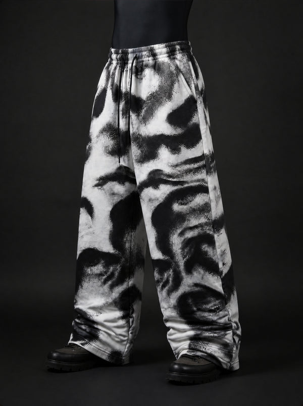 Noir Visage Printed Baggy Pants
