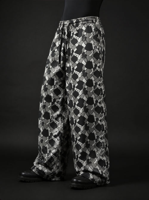 Geometric Printed Baggy Pants