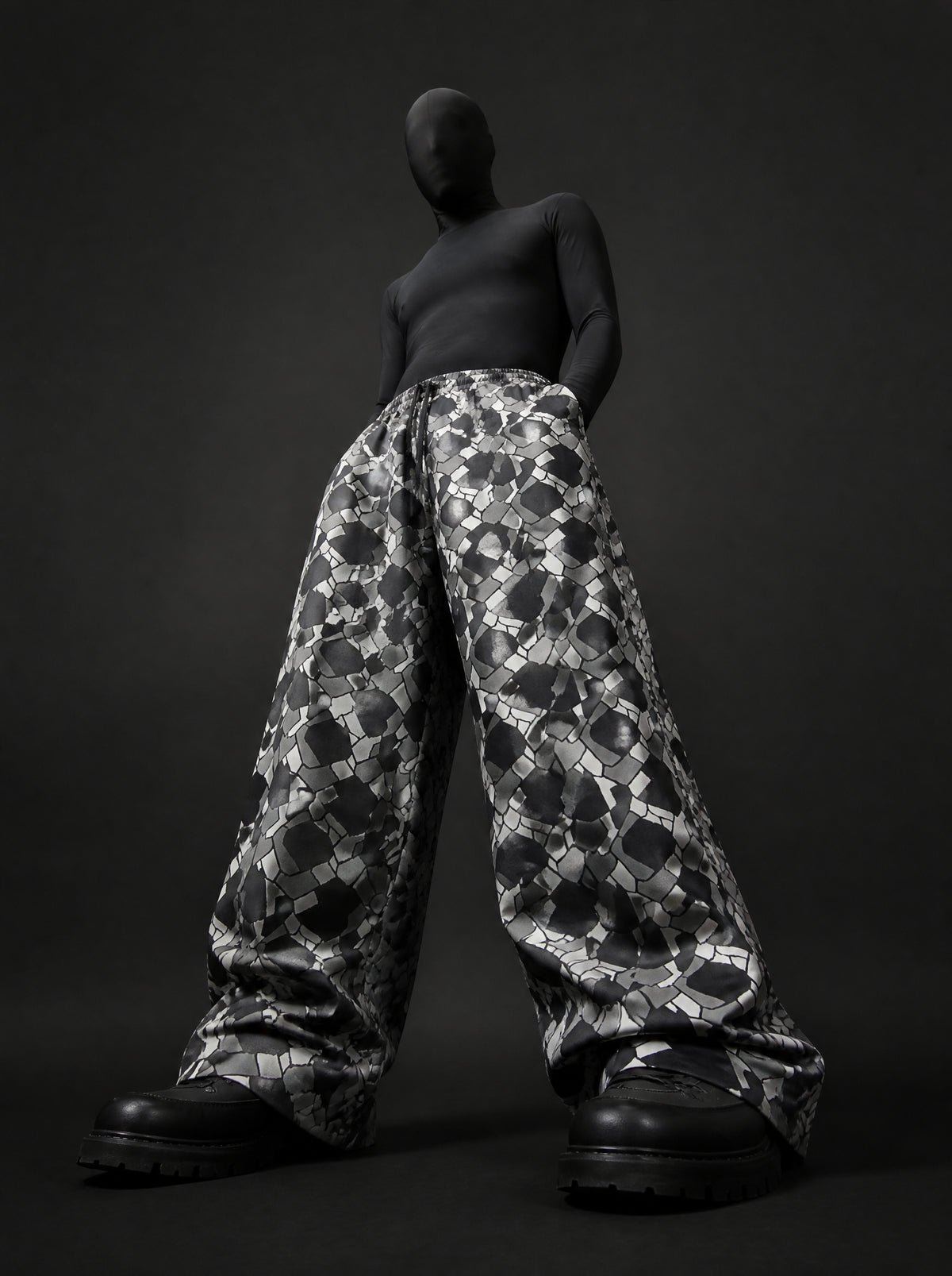 Geometric Printed Baggy Pants