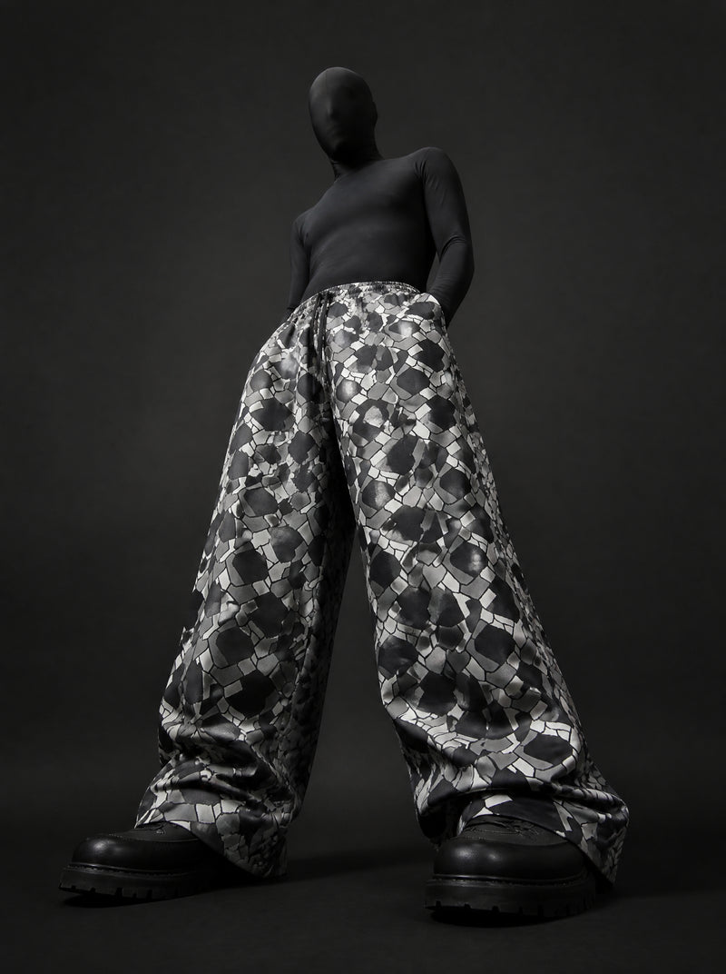 Geometric Printed Baggy Pants