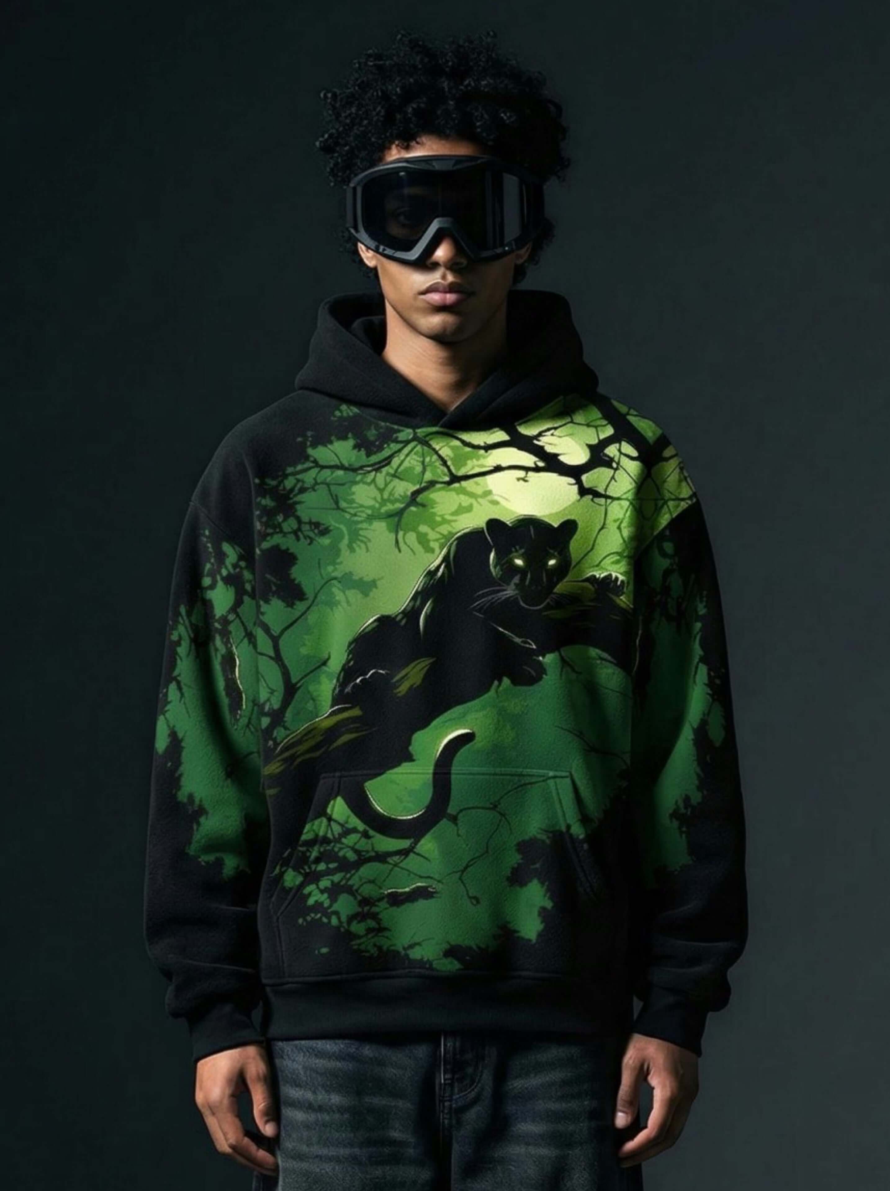 Jungle Phantom Printed Hoodie - Premium Fleece Comfort