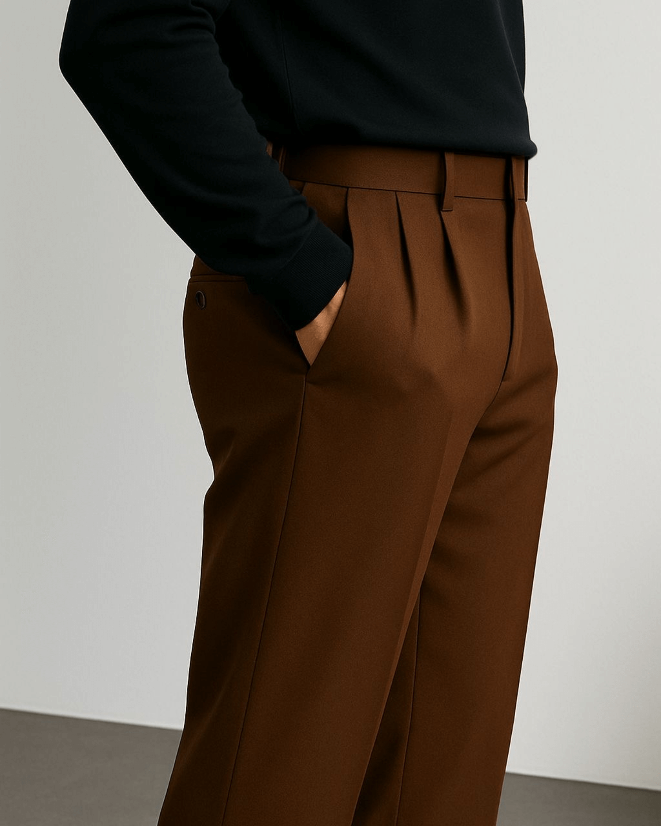 Cocoa Brown Stretch Pants