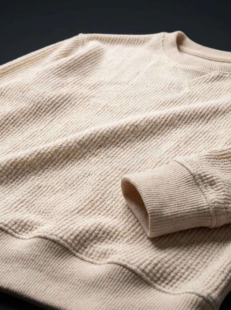 Daily Luxe Jacquard T-shirt  – Ivory Cream