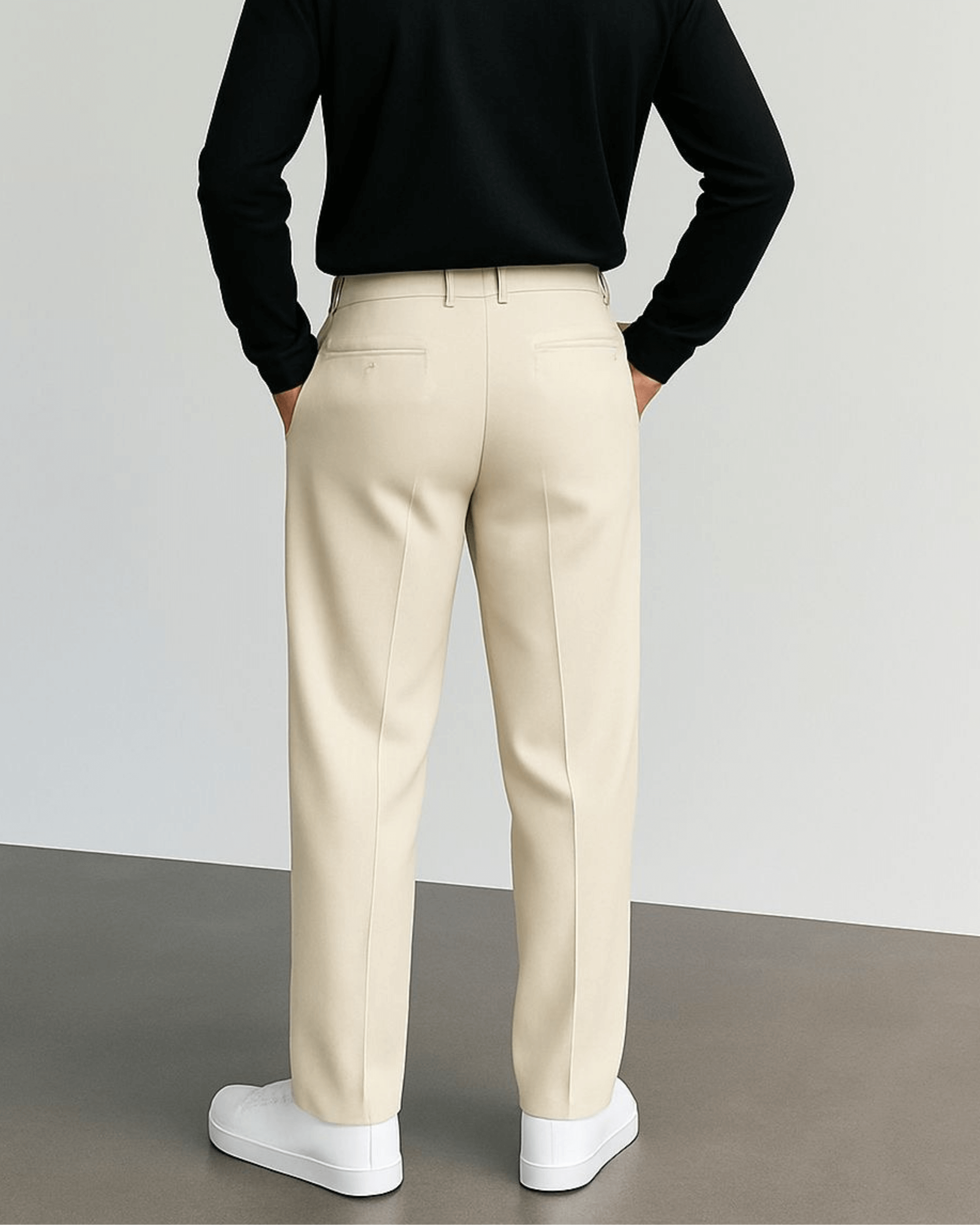 Sandstone Beige Stretch Pants