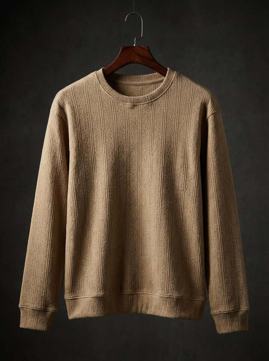 Daily Luxe Jacquard T-shirt  – Desert Sand