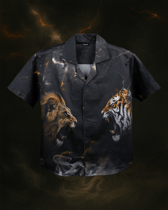 designer full printed cuban collar shirt 