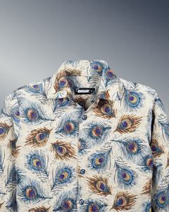 Rajwada Feathers Shacket jacquard cotton fabric