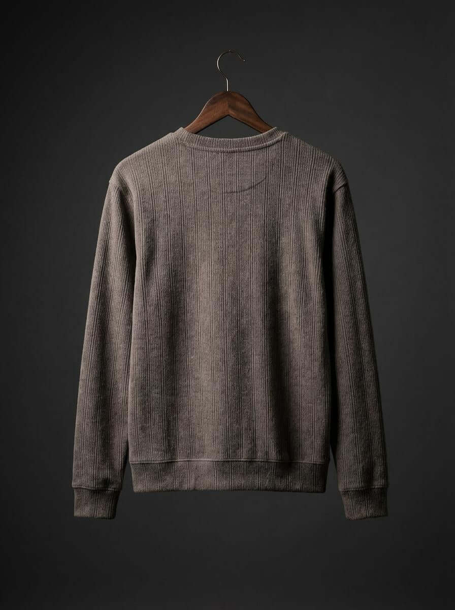 Daily Luxe Jacquard T-Shirt – Stone Grey