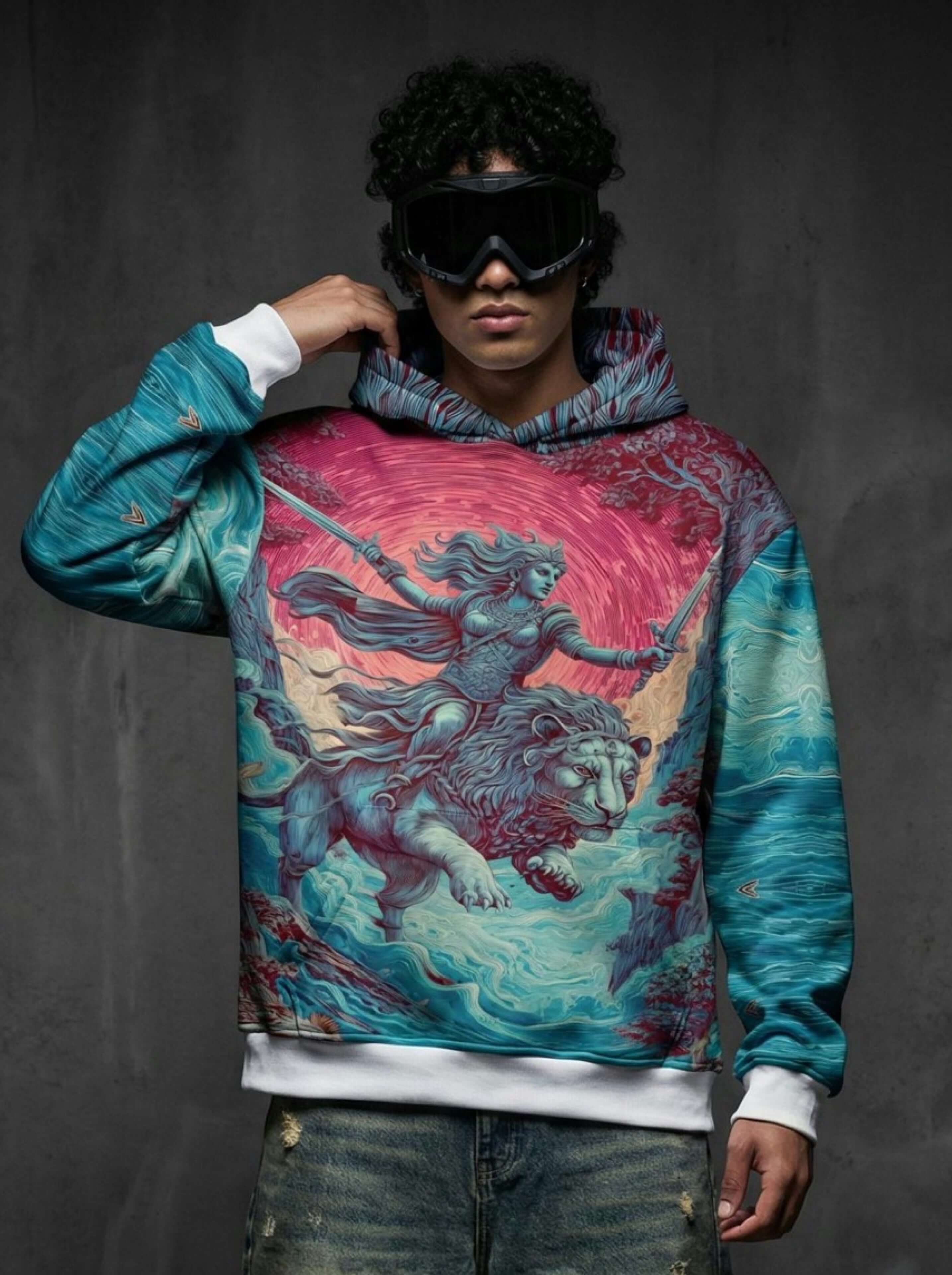 Lionheart Warrior Graphic Hoodie – Mythic Streetwear Print