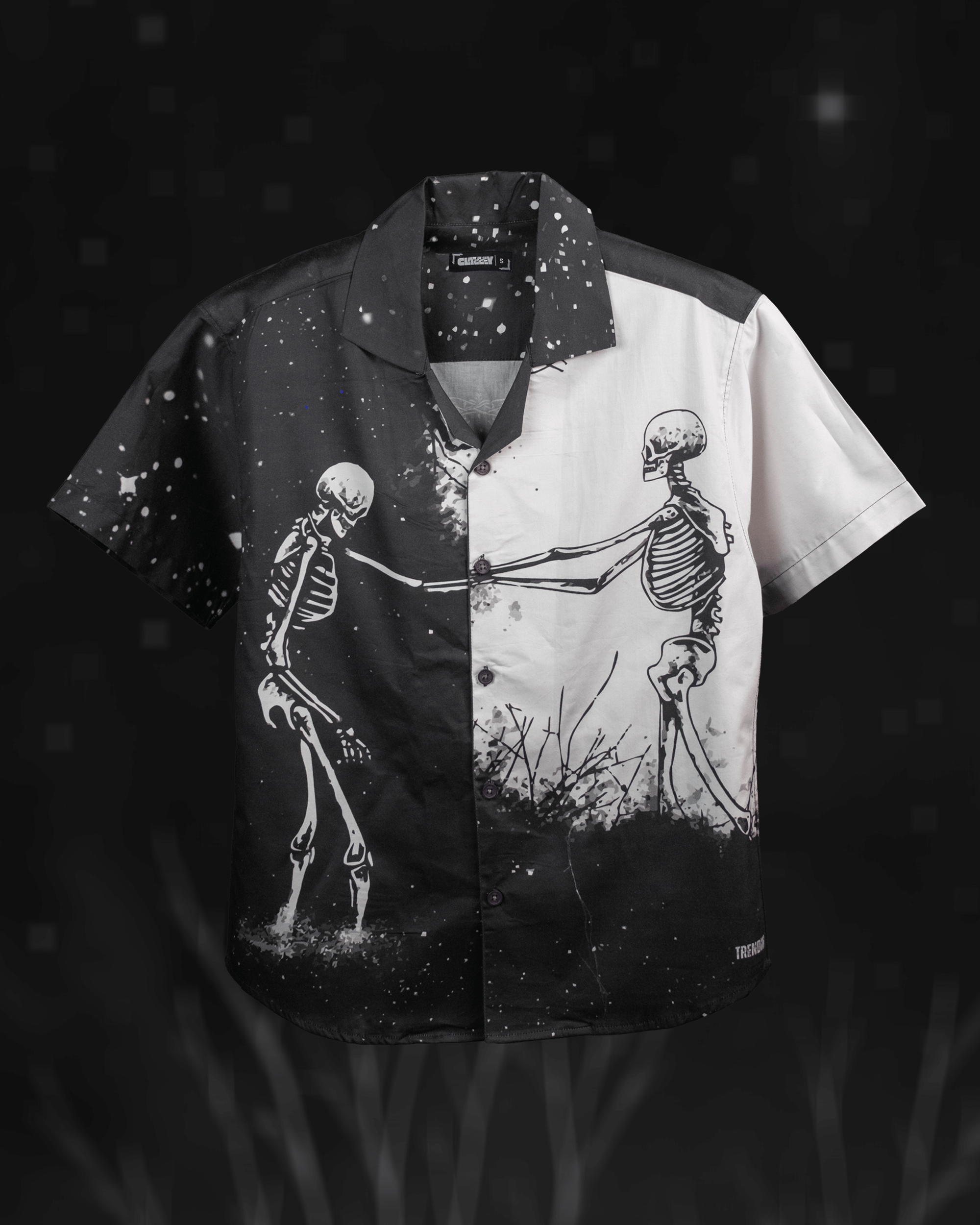 skull printed shirts under 1500 with most comfy fabric ,cotton best fit for parties 