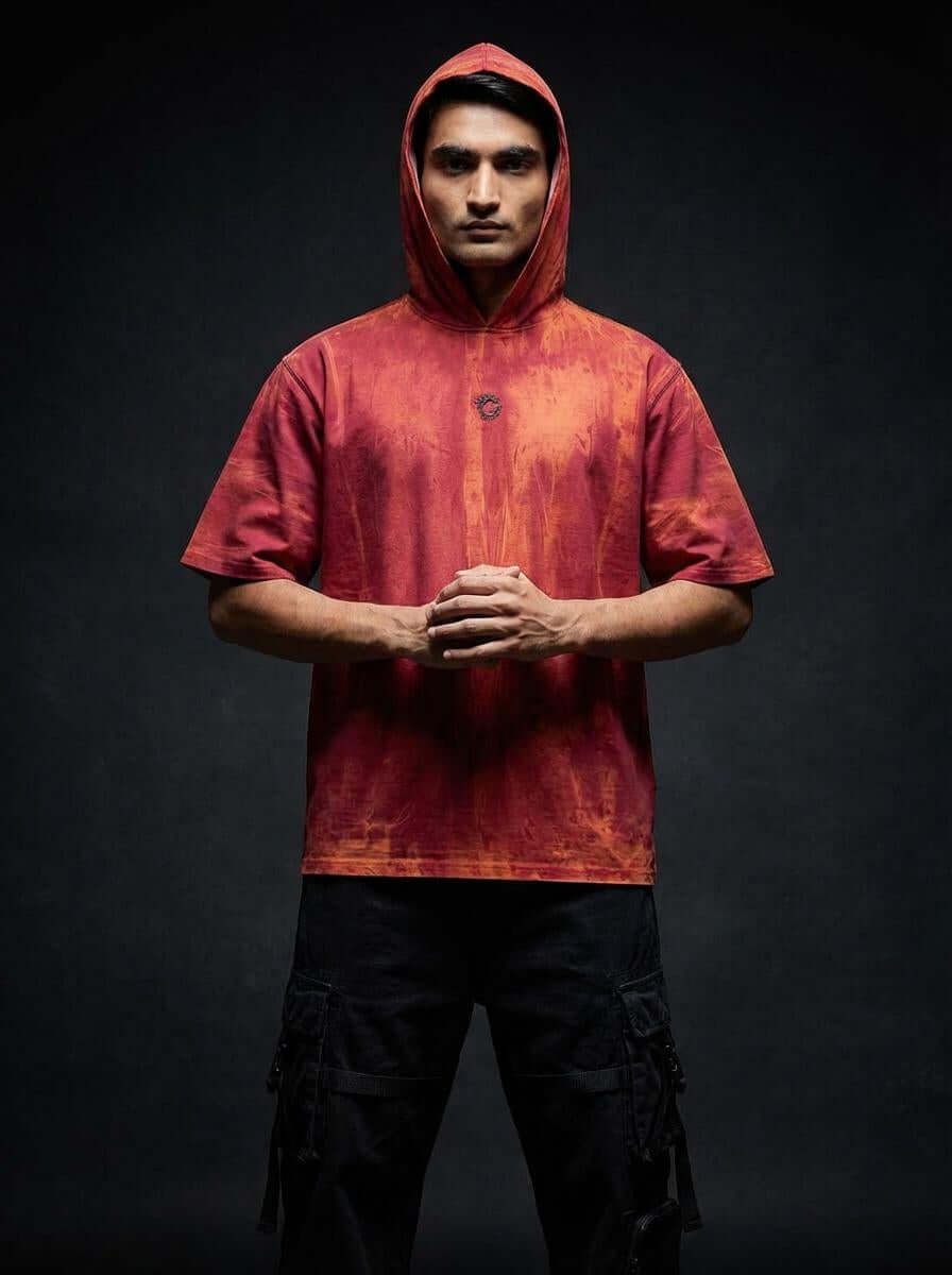 Inferno Veil Oversized Hoodie for Fiery and Bold Streetwear Style