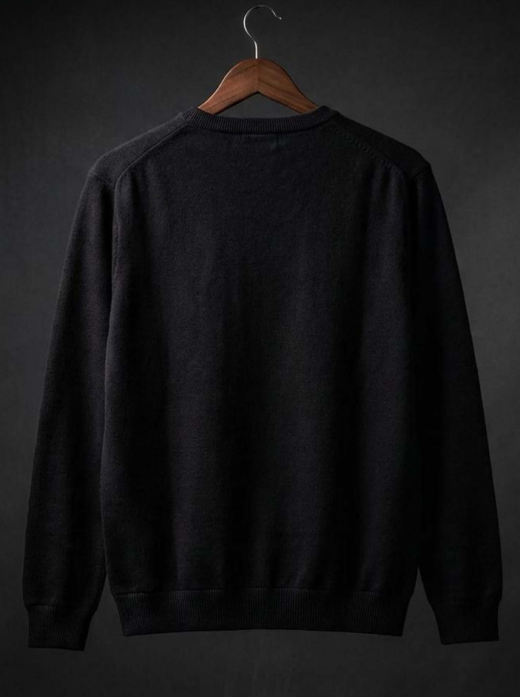 Daily Luxe Jacquard T-Shirt – Midnight Black