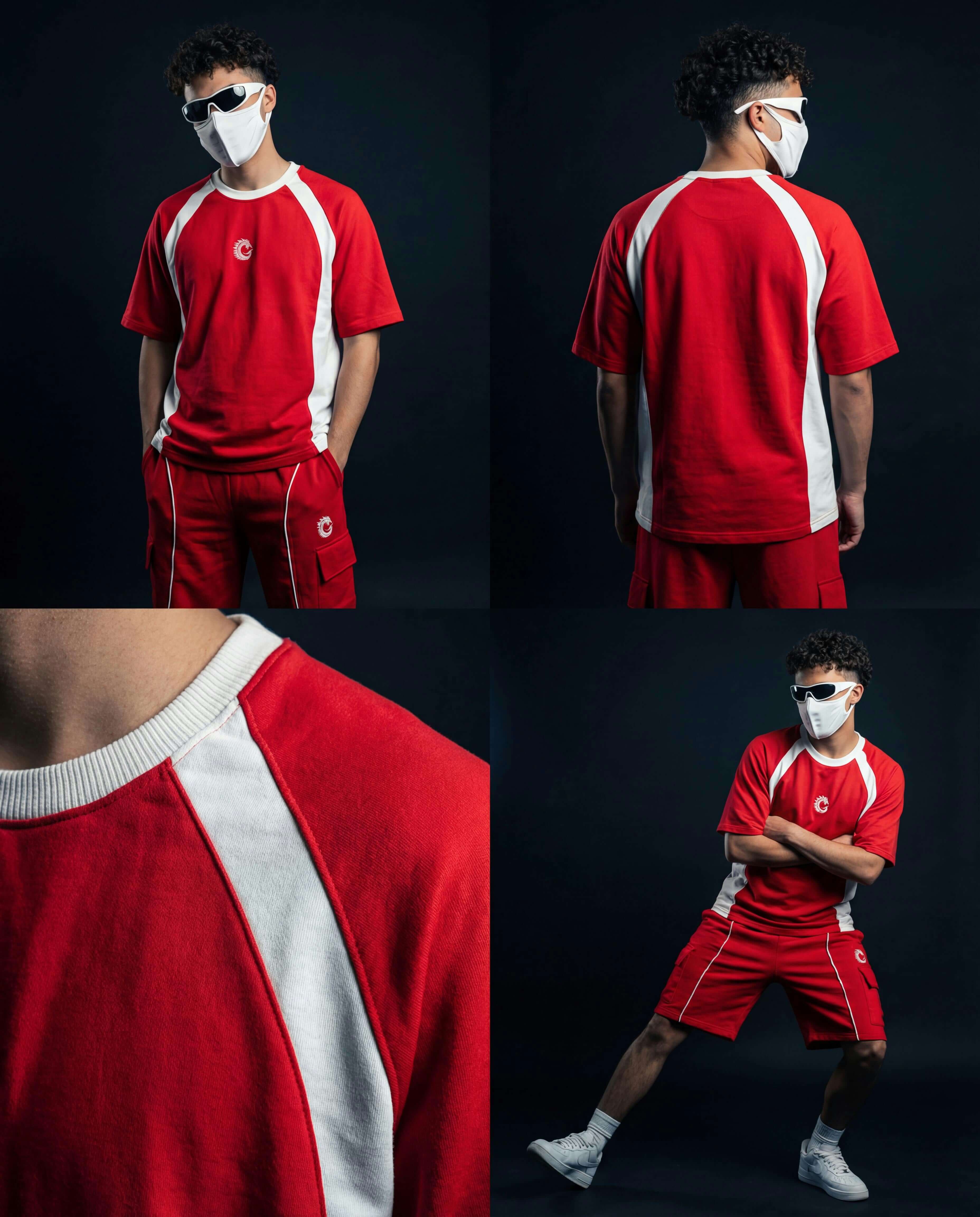 Ignite Red Heavyweight Tech-Terry Co-ord Set