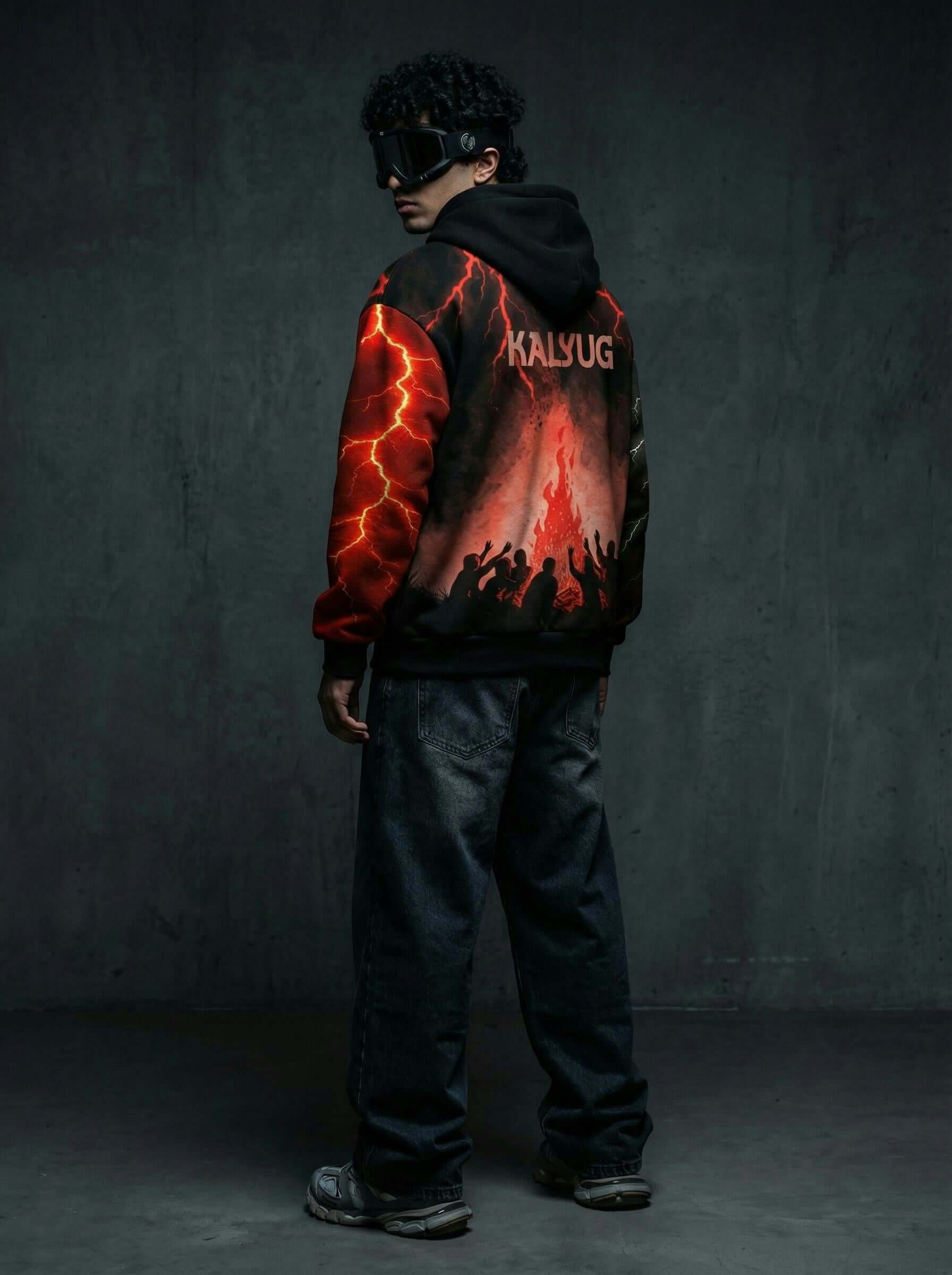 Kalyug Graphic Hoodie – Inferno Streetwear Print