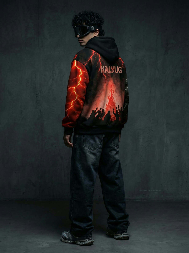Kalyug Graphic Hoodie – Inferno Streetwear Print