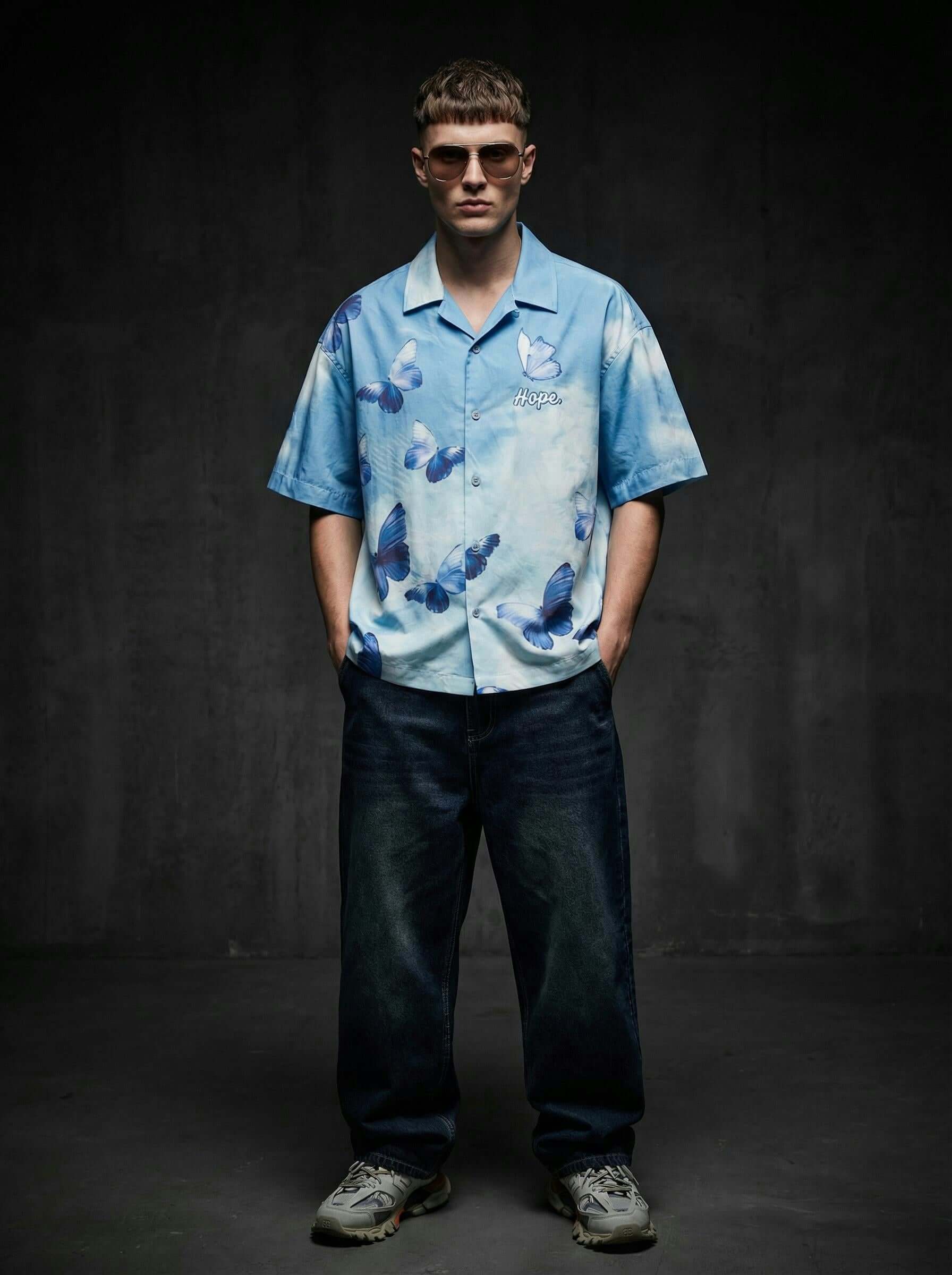 Ethereal Hope Cotton Shirt - Cuban Collar Shirt