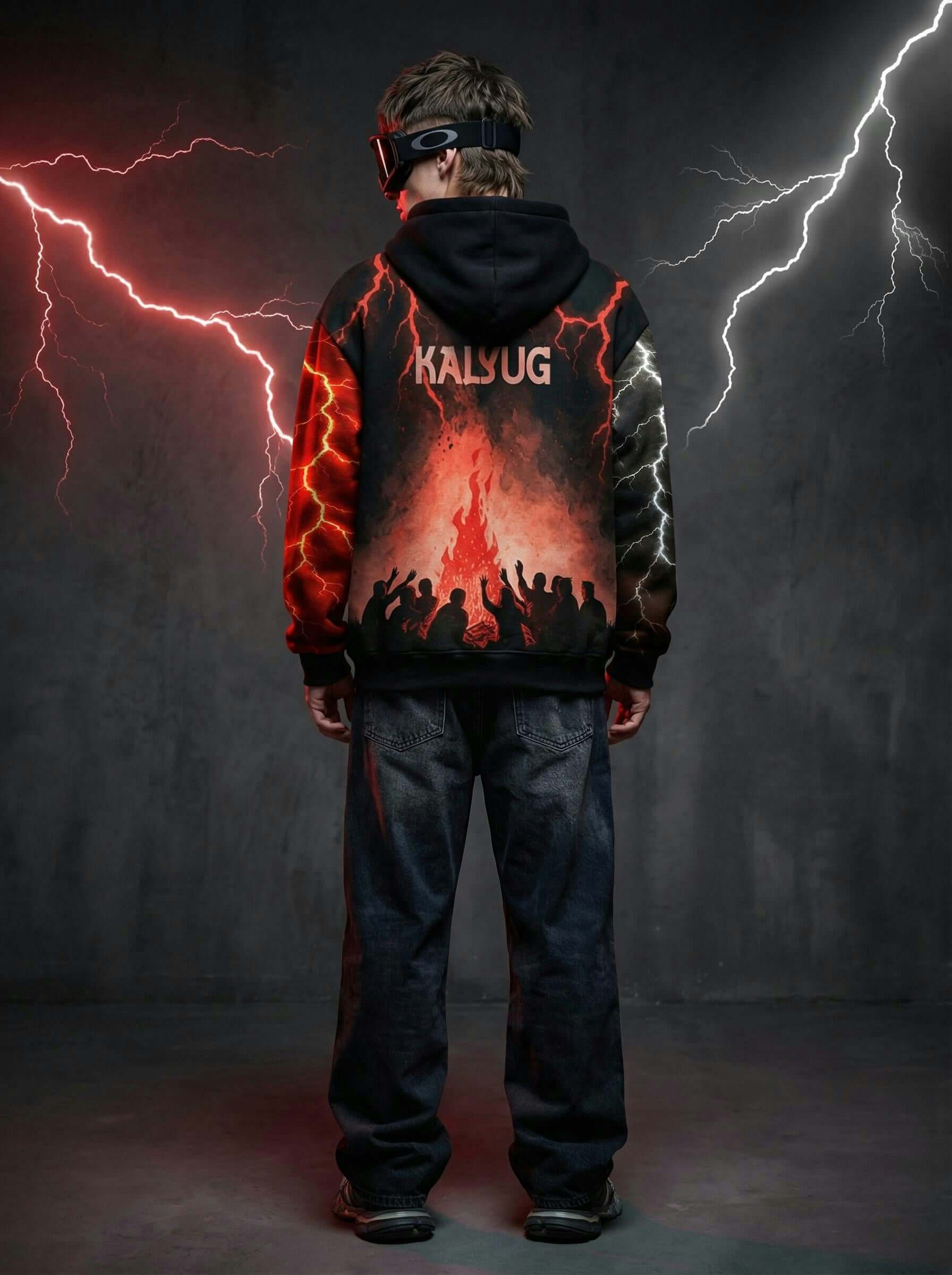 Kalyug Graphic Hoodie – Inferno Streetwear Print