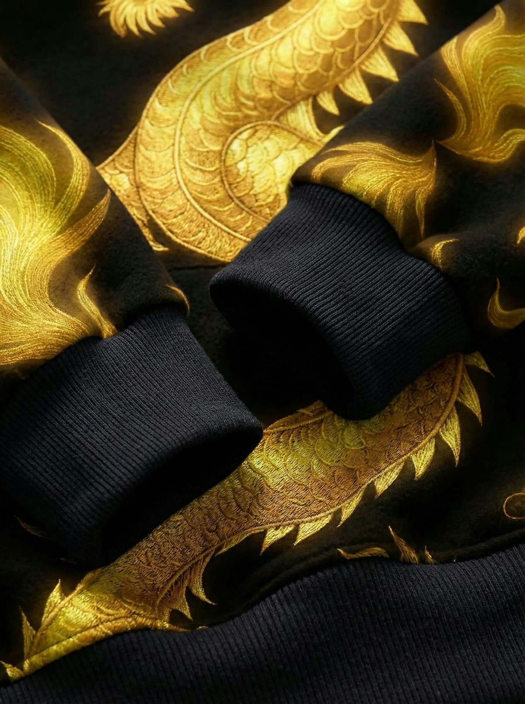 Inferno Dragon Graphic Hoodie – Golden Flame Streetwear