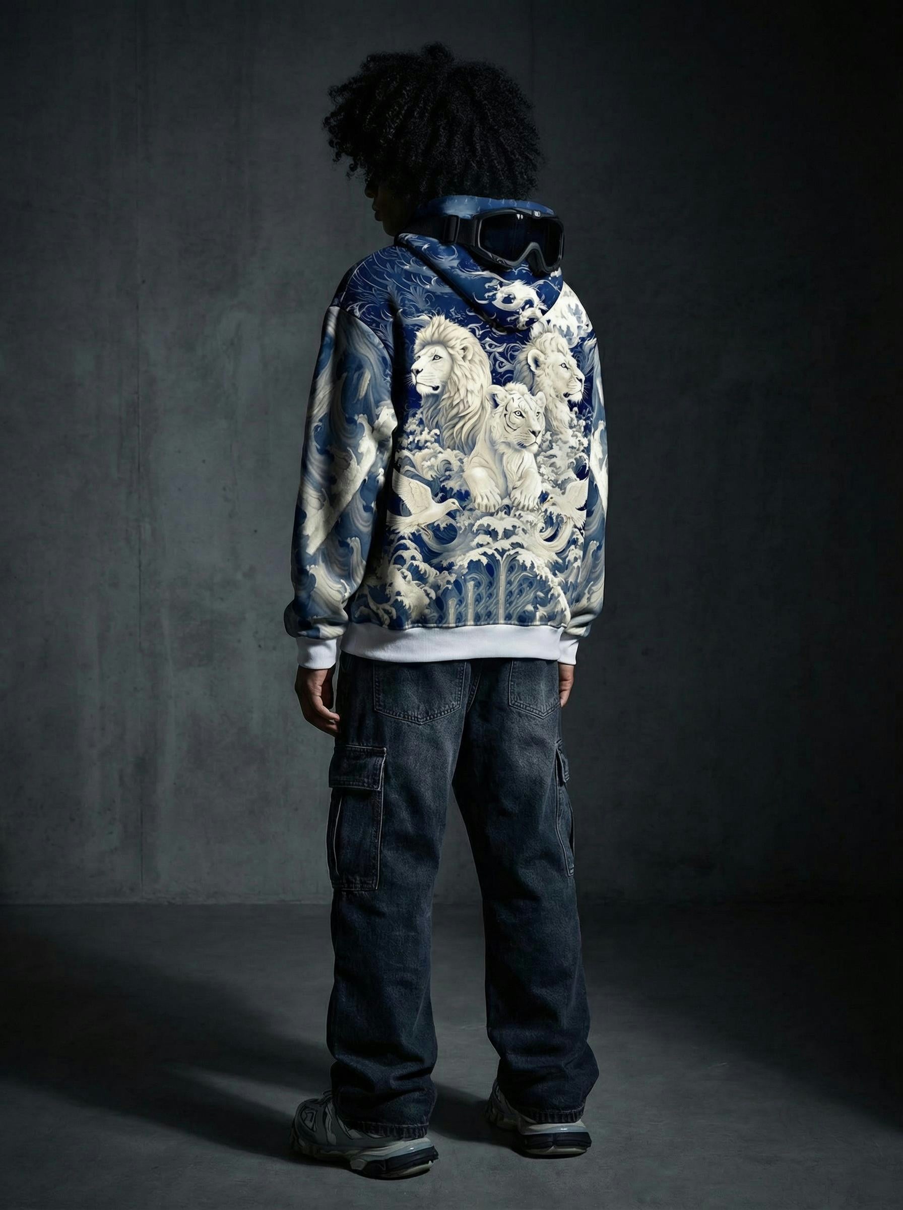 Throne of Waves Printed Hoodie