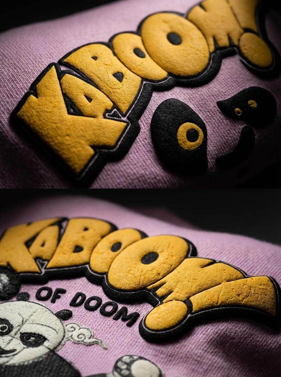 Panda Kick Puff Printed Oversized Tee