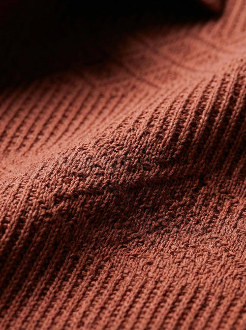 Rustic Clay Knitted Shirt