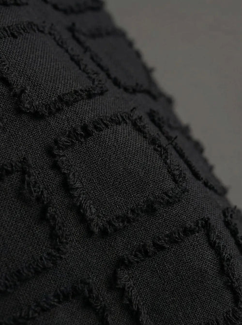 Black boxed Furr Knitted Shirt